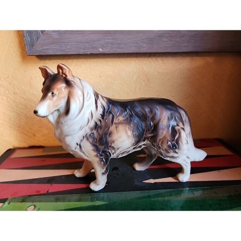 Vintage‎ Japan Enesco 5" Collie Dog Figurine